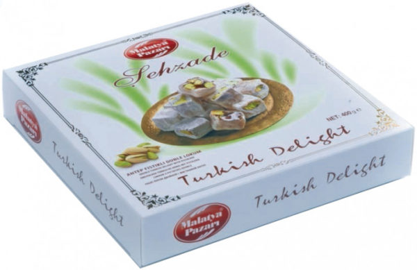 Турецкий рахат-лукум Malatya Pazari Sehzade Двойной с фисташками 400 г