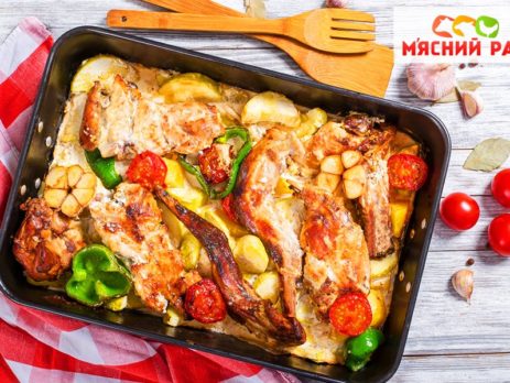 Тушеный кролик с овощами