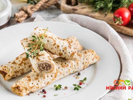 Блины с мясной начинкой